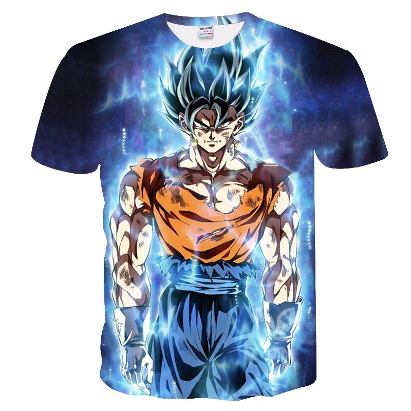 Яркая летняя футболка Dragon Ball Z Гоку Супер Сайян 3D-принт Повседневная футболка Мужская Женская Топ