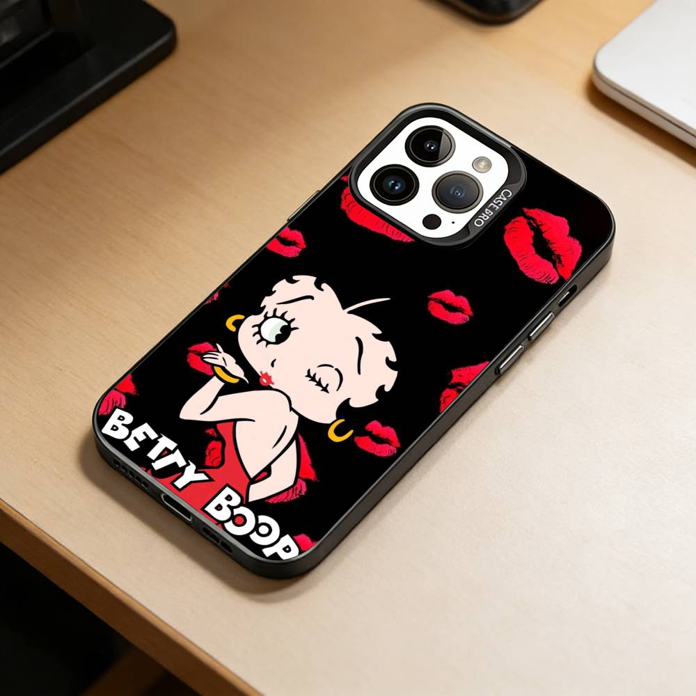 C-Cute-Бетти Буп-P Чехол для телефона для iPhone 17,16,15,14,13,12,11 Plus,Pro Max,XS,Цветной Серебристый Внутренний Чехол