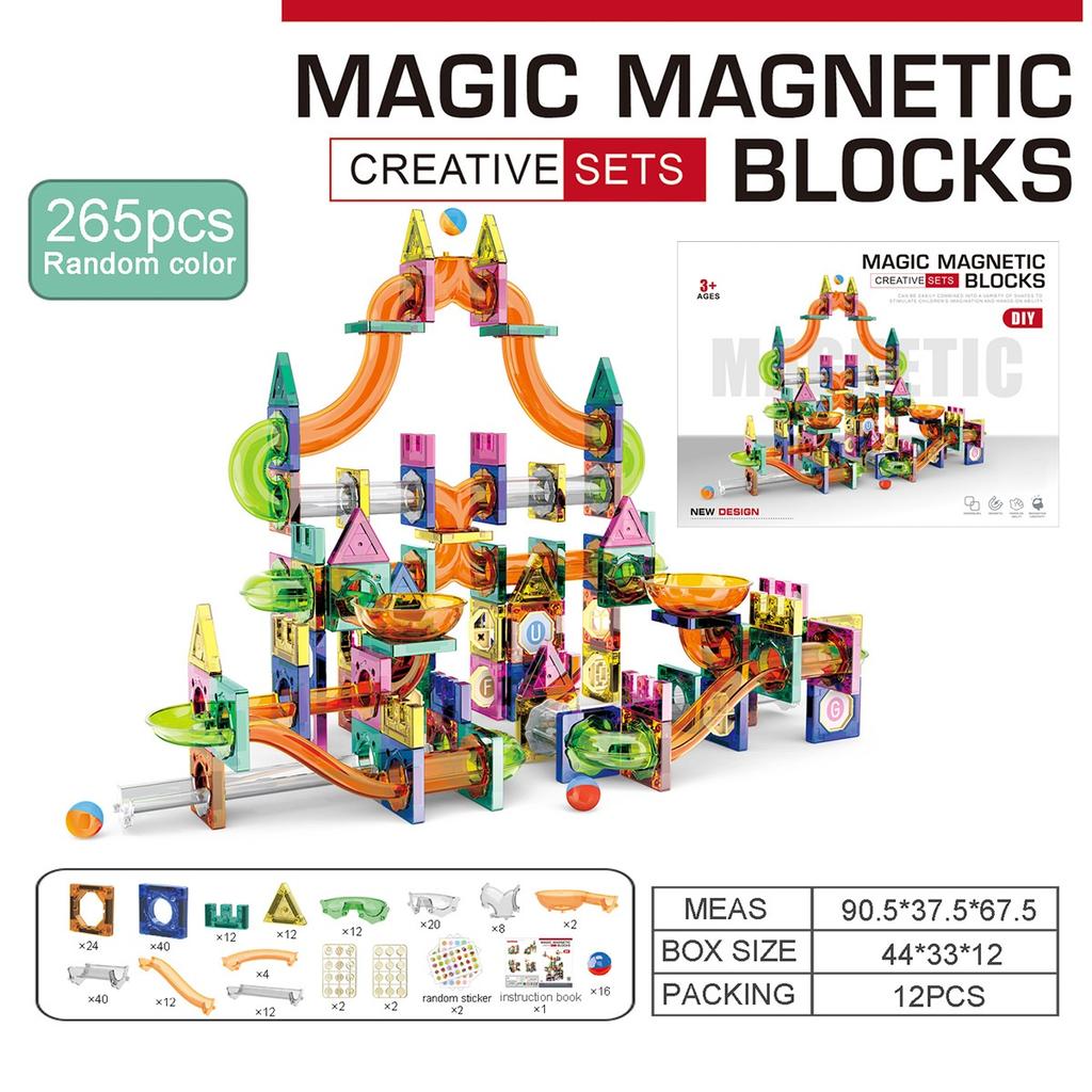 Слайд-шар магнитные детали строительные блоки интеллект собранный мальчик игрушка подарок