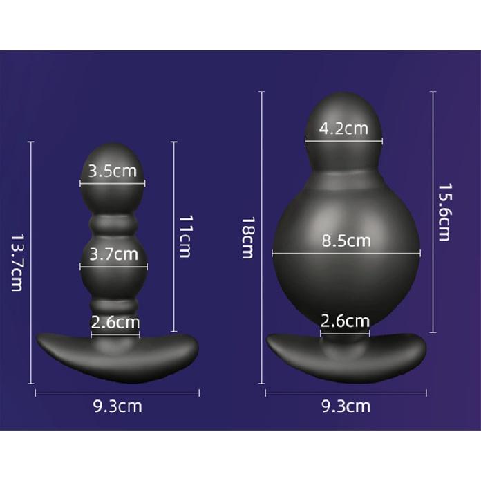 Inflatable Silicone Anal Butt Plug 10 Modes Anus Beads Massage Vibrator For Women Men Masturbation Sex Toys Adult