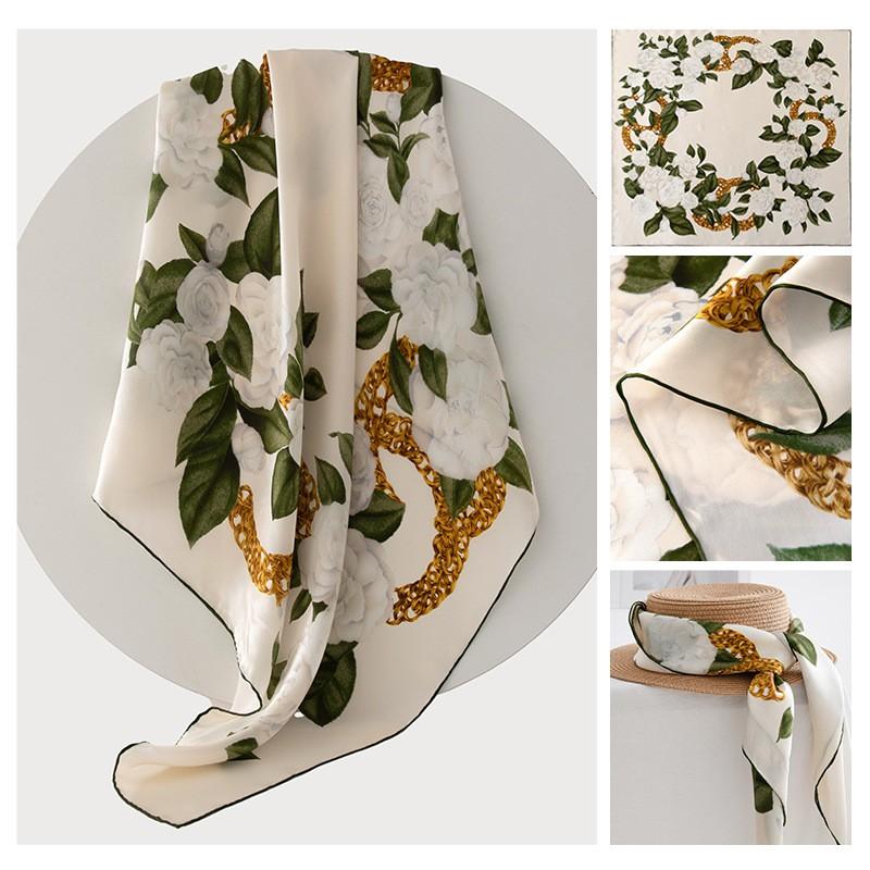 Silk Scarf Mom 100% Mulberry Square Shawl Premium Gift Women Fashionable All-Season Accessory