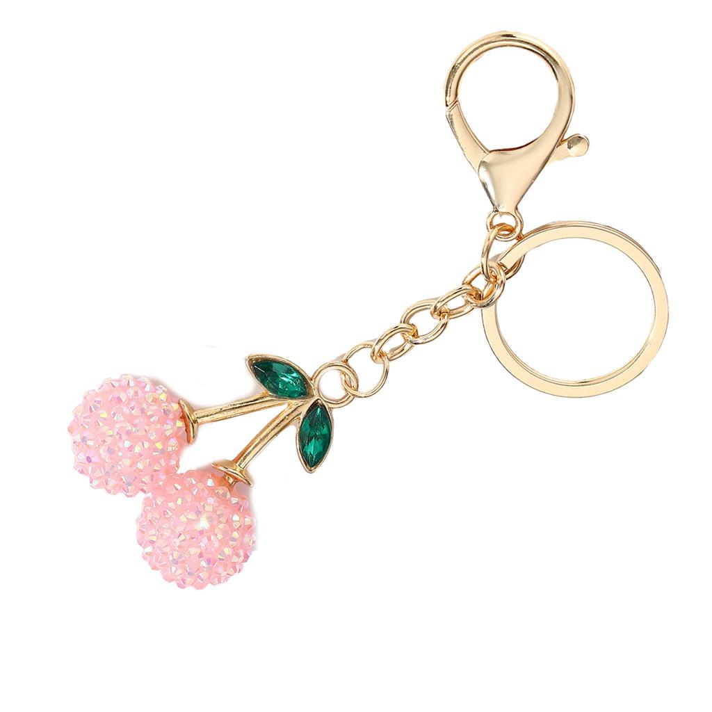 Элегантный кулон в виде вишни со стразами для сумки, украшенный кристаллами, в форме фруктов, модный брелок для сумочки, аксессуары для подвесок