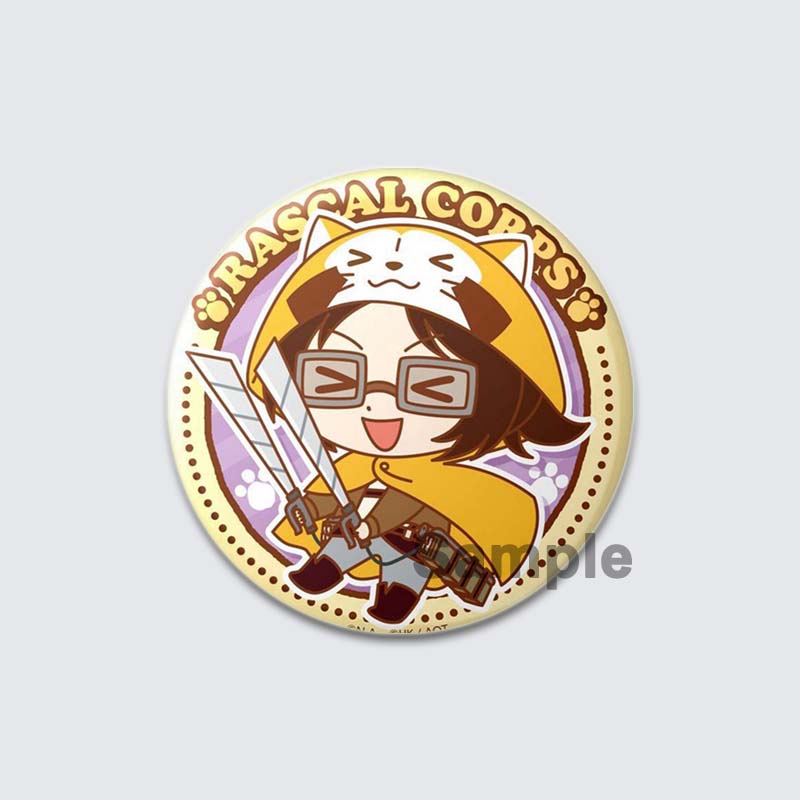 32/44/58 мм аниме-броши Атака титанов Мультфильм Армин Арлерт/Эрен Йегер Значки на лацкан Значок на рюкзак Ювелирные изделия Коллекции фанатов Подарки