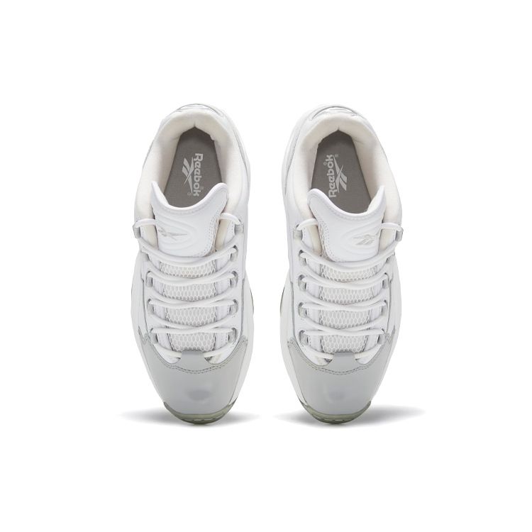 Reebok Вопрос Низкие белые серые мужские кроссовки Cloud-White Pure-Grey-3 Pure-Grey-2 GZ0366