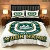 Custom Name Plymouth Argyle Pattern Bedding uilt Set uilt Cover Pillowcase Home Decoration Birthday Gift(1*duvet cover + 2*pillowcase without core)