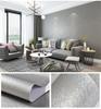 Self-adhesive Wallpaper Waterproof Solid Color Linen Pattern Living Room Bedroom Room Cabinet Decoration Sticker