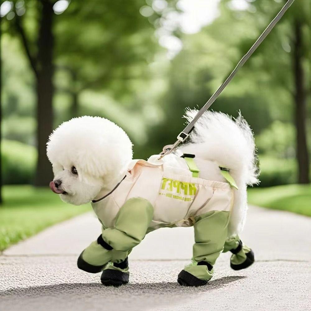 Adjustable Reflective Stripe Pet Pants Stain Resistant Full Coverage Dog Boots Dog Travel