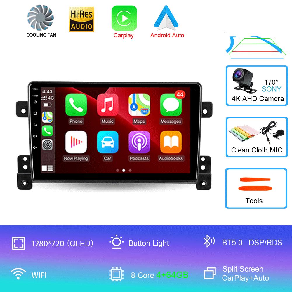 Android 14 Автомобильное радио для Suzuki Grand Vitara 3 2005 - 2015 Мультимедийный проигрыватель Видео Навигация стерео GPS Нет 2din 2 din dvd