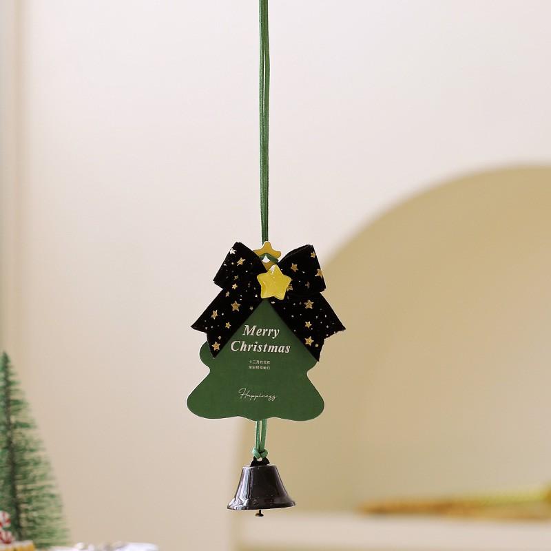 Christmas Tree Ornament Hanging Decorations With Card Bell Holiday Home Car Party Gift