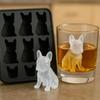 Whiskey Ice Mold Silicone Novelty French Bulldog Ice Mold 9-Grids Easy Release Food Grade Drink Iceblock Maker For Making Drink