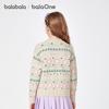 BalaOne Girls' Floral Jacquard Winter Sweater