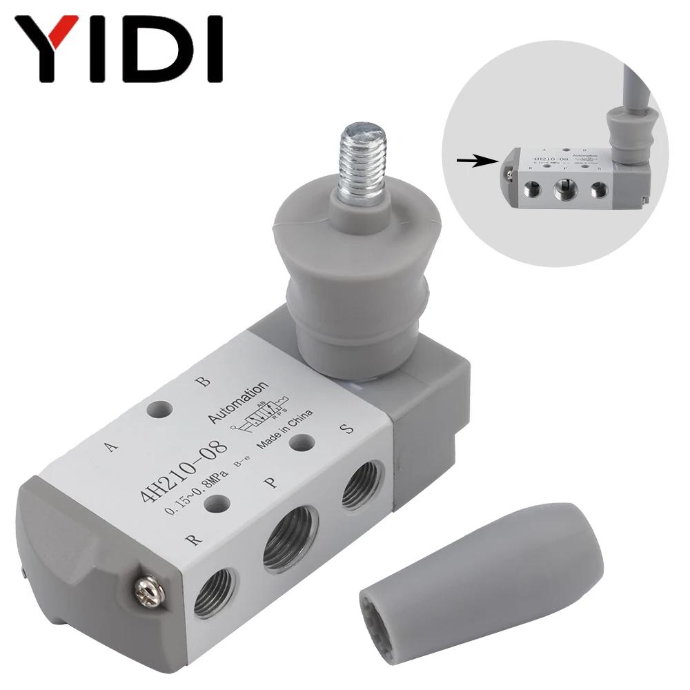 YIDI 4H21008 Pneumatic Part Hand Valve 4H210-08 Controller Compressed Air Compressor 5 Way 2 Port Switch Fitting Fittings kit