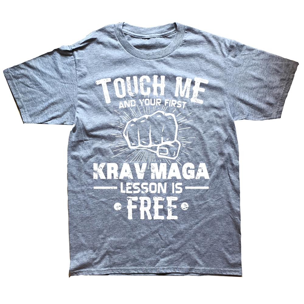 Krav Maga Martial Arts Fight Sport Funny Adult Graphic Cotton T-Shirts Cotton Loose Oversized Casual Streetwear Fashion T-Shirt