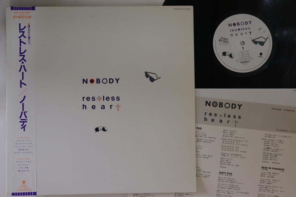 Виниловая пластинка NOBODY Lestress Heart WTP90432 EASTWORLD 1986 Япония Оби Японский Поп-Рок Б/у