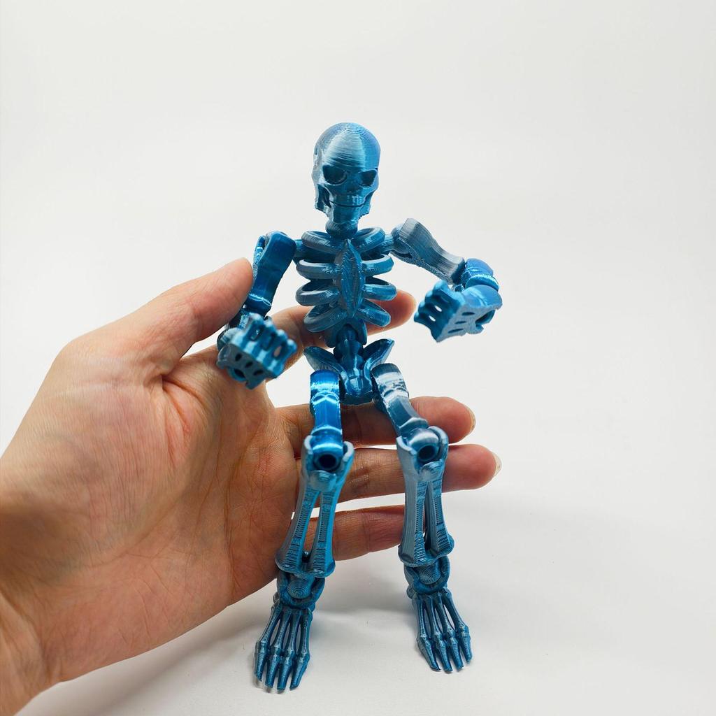 3D Articulated Skeleton Man: Poseable Stress Relief Toy & Decorative Craft Gift