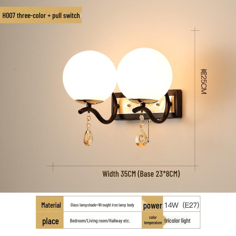 2025 Современный теплый настенный светильник для спальни, гостиной, столовой и лестницы