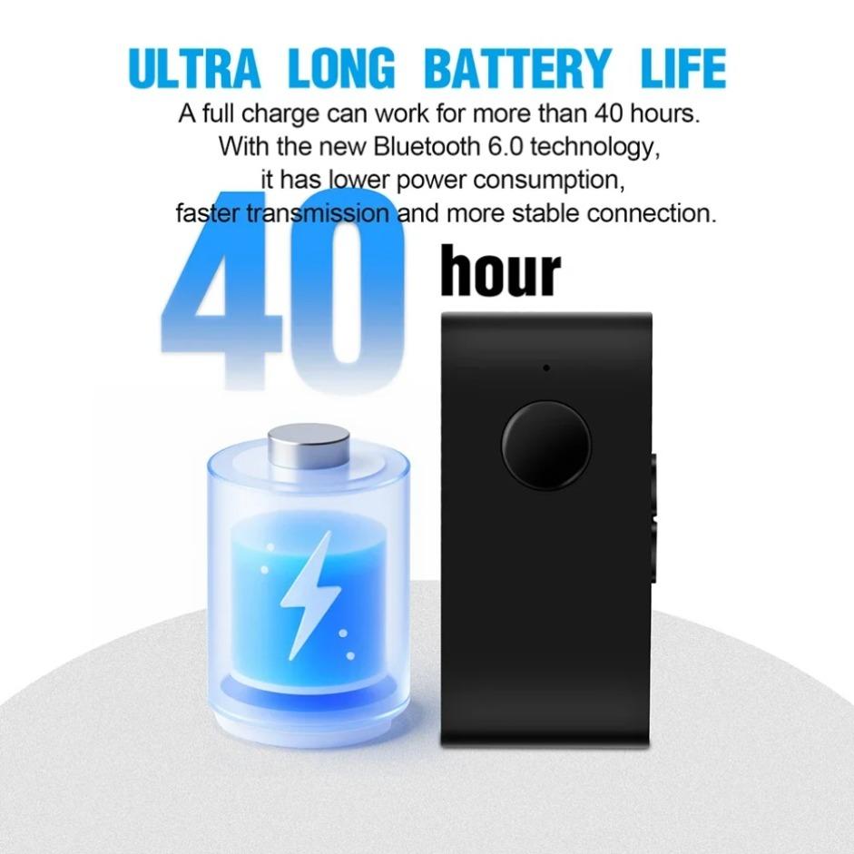 3.5mm Wireless Audio Receiver Bluetooth-compatible 6.0 Adapter Noise Reduction Music Audio Receiver Supports Wired HeadphonesGood product