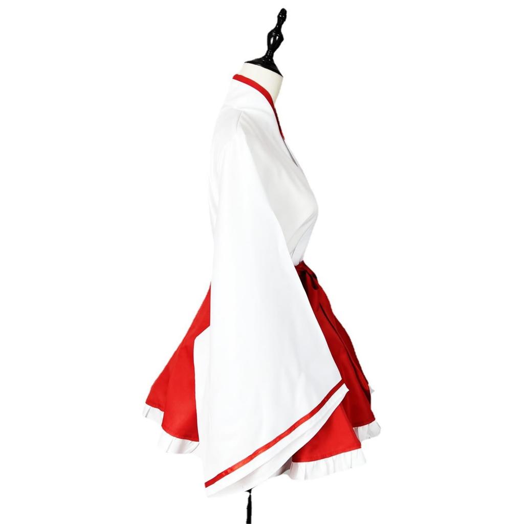 Косплей святыни Красный Белый Красный Демон Лиса Одежда святыни Большой размер Хэллоуинский костюм святыни Милый школьный фестиваль [COSSA] женский