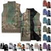 Ladies' Casual And Fashionable Sleeveless Vest Floral Pattern Printed Cotton Jacket