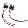 2Pcs H74 H7 Female Connector Wiring Harness Angled Ceramic Female Connector with Wire for Lamp