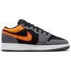 Детские кроссовки Air Jordan 1 Low SE GS Vivid Orange серо-черные светло-графитовые FN7671-008