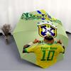 Personalized Name Brazilian football player Print Umbrella, UV Shielding. It Has Eight Sturdy Ribs for Outdoor Use And Perfect As a Holiday Gift