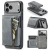 2 в 1 Съемный держатель для карт на молнии Магнитный кожаный чехол для iPhone 17 Pro max 16 Pro 15 14 13 12 Ударопрочный Для Magsafe Чехол