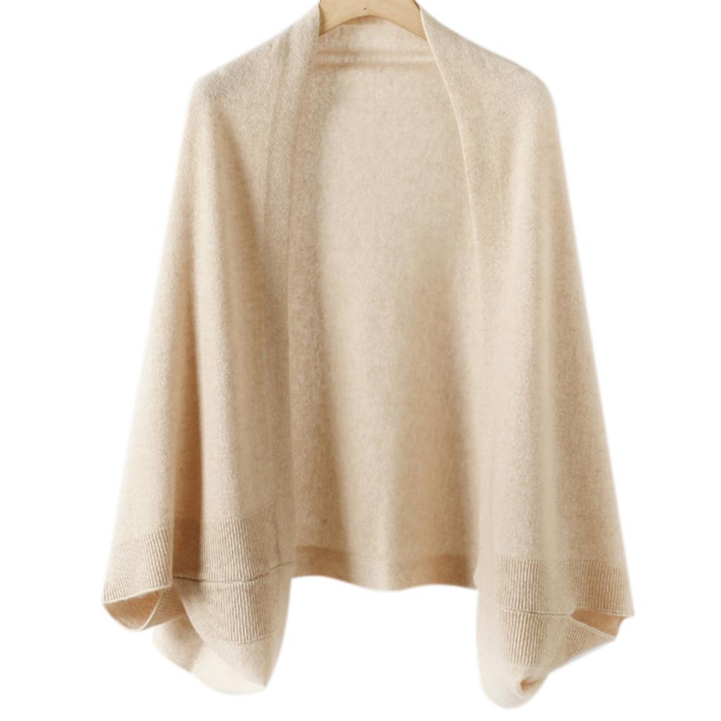 Ladies' Fashionable Cashmere Shawl Paired With Warm, Fashionable And Stylish High-end Knitted Cape Dual-use Scarf