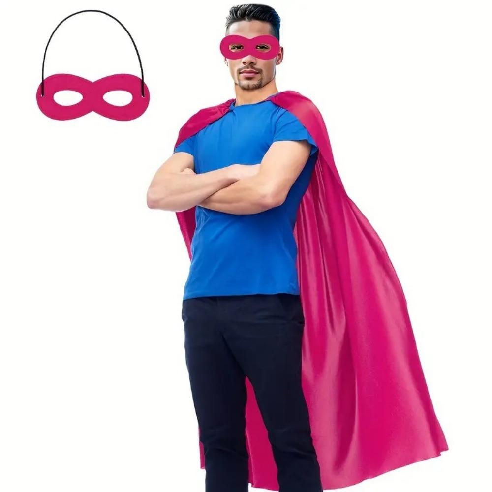 2Pcs/Set Cosplay Costume Halloween Superhero Cloak Halloween Cloak Costume Set Masquerade Dance
