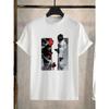 Men's Casual Trendy Rose Plaster Figure Pattern Print Tees, Short Sleeve Crew Neck T-shirt For Summer