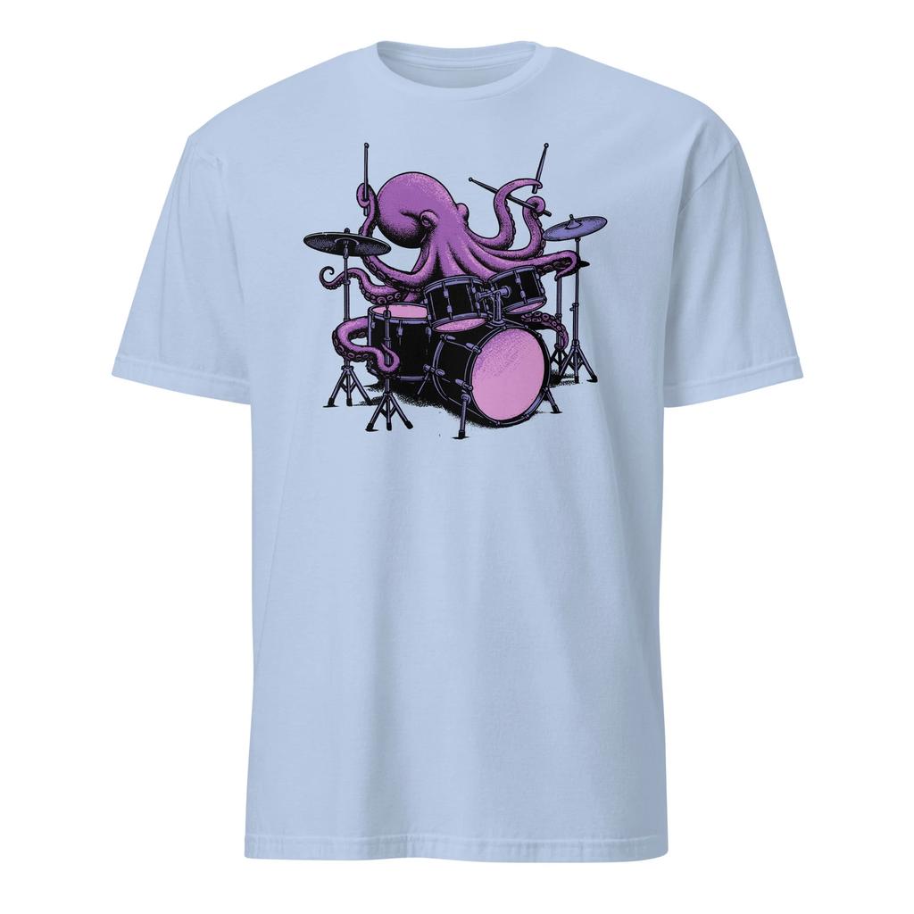 Octopus Shirt Octopus Playing Drums Band Kraken Drummer T-Shirt Size S-3XL Gift