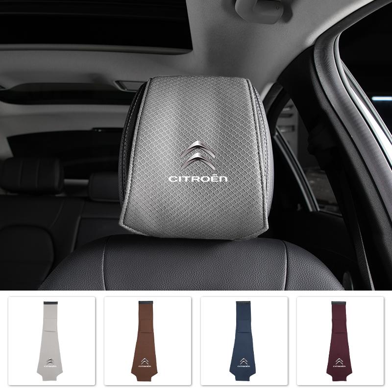 AIJ4   Ice Silk Car Headrest Cover Breathable Cooling For Citroen C4 C3 C5 C1 C2 Berlingo Celysee Cactus Picasso Aircross Saxo Grand