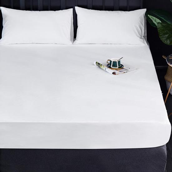 Waterproof Fitted Sheet King Mattress Protector Cover Solid Color Breathable Fabric Easy