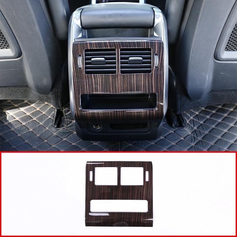 Carbon Fiber Style For Landrover Range Rover Sport 2014-2017 ABS Plastic Rear Row AC Air Outlet Frame Cover Trim Car