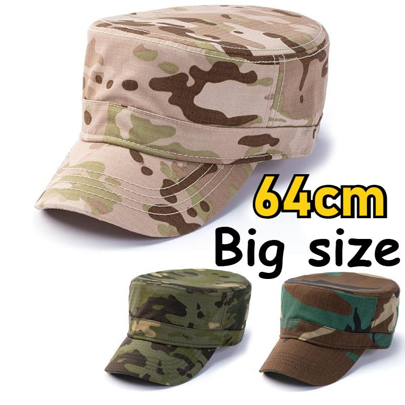 Big Size Camouflage Military Hats Men Tactical Sport Snapback Dad Hats Outdoor Sun Protection Sun Hat Casual Versatile Flat Cap