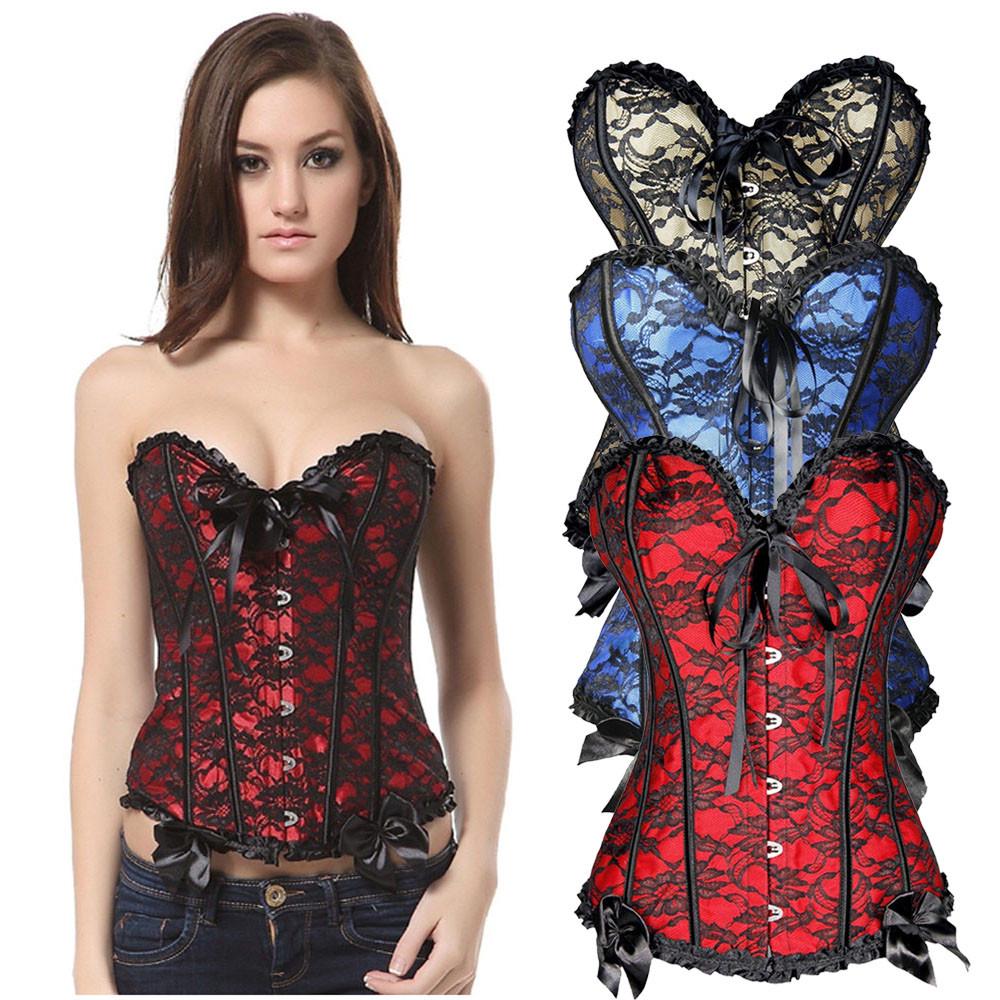 Женский атласный корсет-бюстье с шнуровкой сзади, на косточках, с G-стрингами, боди для формирования фигуры, размер S-6XL, новый стиль