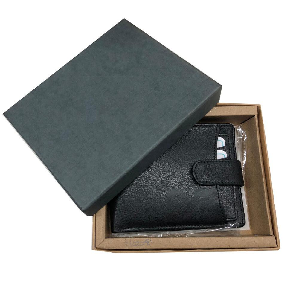 RSINC Genuine Leather Handmade Credit Card Id &Cash Wallet Cash Bifold Black BL B0DS8MX7S3