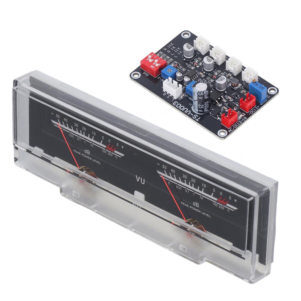 VU-метр Простой в эксплуатации прочный ABS-пластик с белой подсветкой Высокоточный портативный VU-метр с платой драйвера