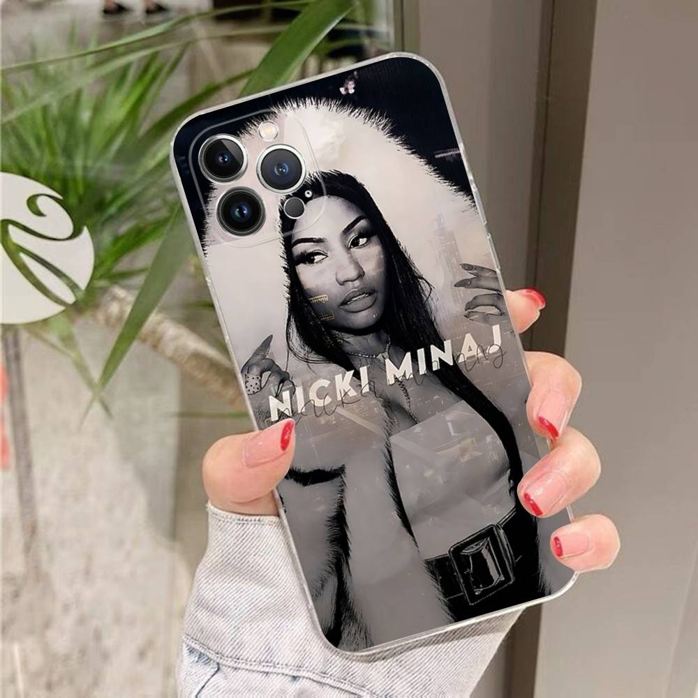Прозрачный чехол N-Nicki Singer Minaj для IPhone 11 12 13 14 15 16 17 Air Pro Max Plus Mini Ударопрочный чехол