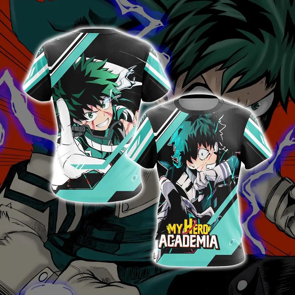 Летняя мужская футболка 2024 года All Might My Hero Academia 3D-принт Детская футболка Мультяшное аниме Повседневная Детская Взрослая Одежда Оверсайз