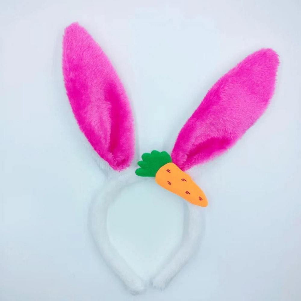 Easter Cute Rabbit Ear Headbands Plush Bunny Ears Carrot Hairband Party Cosplay Costume Headwear Face Wash Hair Accessories