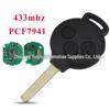 3-кнопочный пульт-ключ Mercedes Smart Fortwo (433 МГц, Совместим с PCF7941)