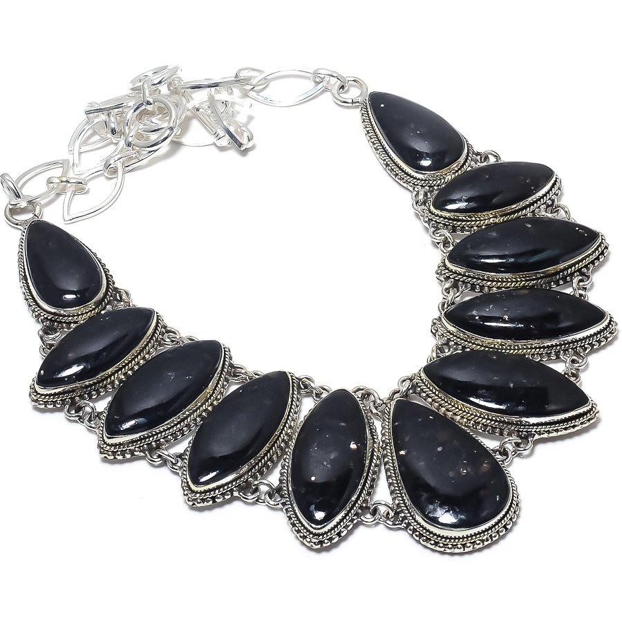 Nummite Gemstone Handmade 925 Silver Jewelry Necklace 18" JCN484-306