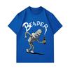 Men's 100% Cotton Crew Neck Short Sleeve T-Shirt, Funny Drunk Robot Character Print Casual Tee, Comfortable Breathable Daily Top for Men Party Streetw