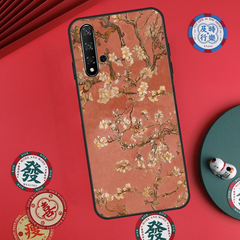 Цветущая миндальная ветвь Для Huawei Nova Y60 Y70 Y90 Y72 Y73 Y61 Y91 7i 8i 11i 12i 12s 9 10 SE P20 P30 P40 Lite Чехол