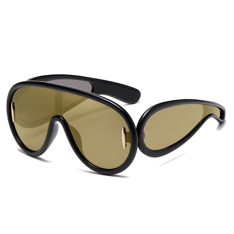 Sports Punk Oversized Sunglasses Steampunk Y2K Women Men Personality Sun Glasses Ladies  Luxury Brand Eyewear Goggle UV400