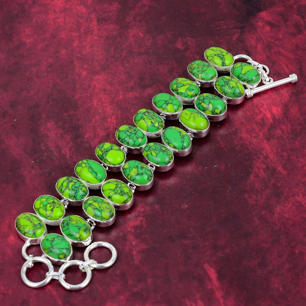 Браслет из зеленой меди и бирюзы, ювелирные изделия из серебра 925 пробы с драгоценными камнями, браслет ручной работы, потрясающие ювелирные изделия, подарок для нее