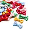 25/50Pcs Dots Satin Multi Color Grosgrain Dots Satin Ribbon Bow For Sewing Craft Wedding Bow Tie Decoration