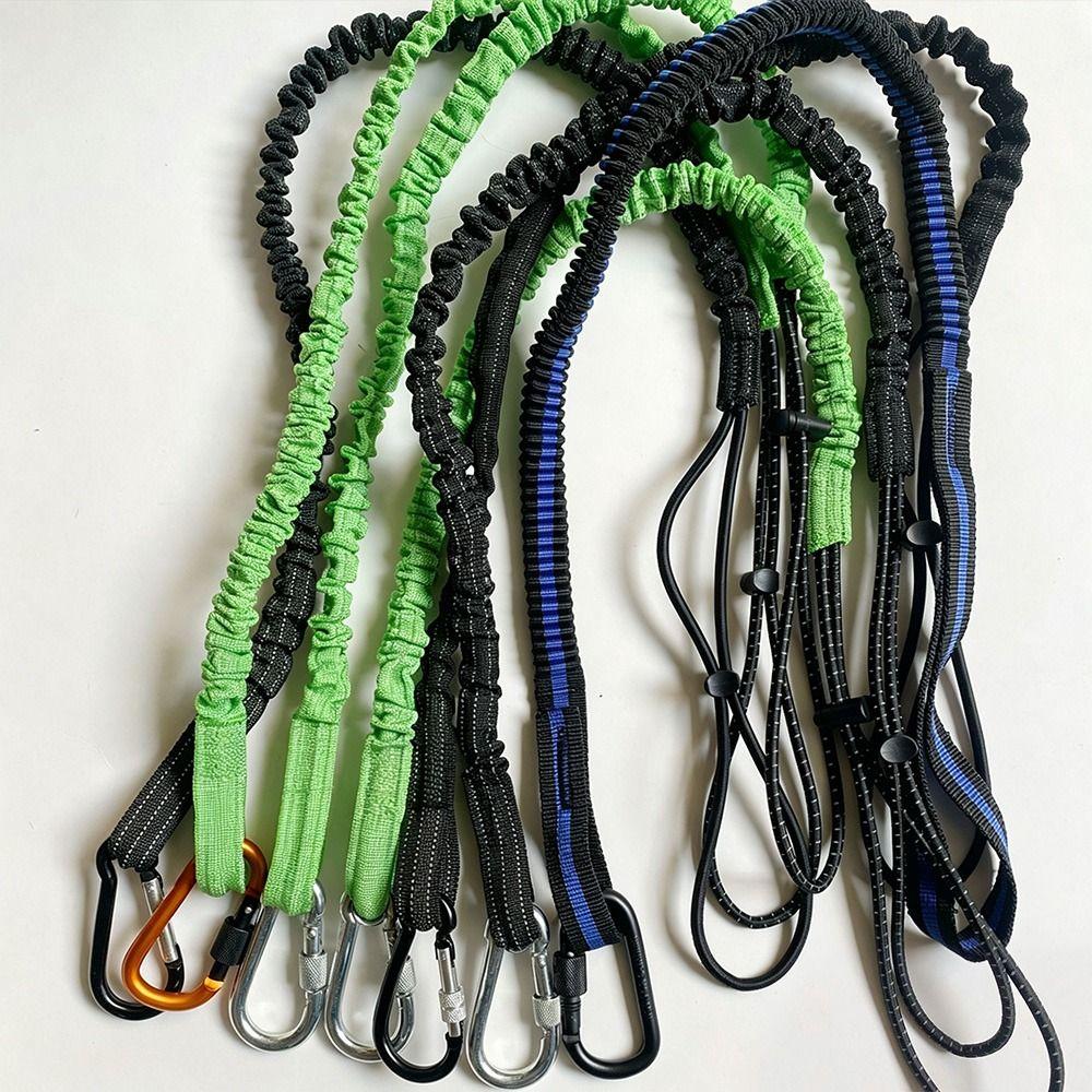 With Carabiner Hook Safety Bungee Tether Lanyard 5 Colors Aerial Work Tool Climbing Accessories