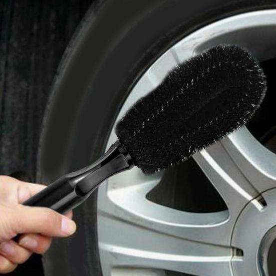 Щетка для чистки автомобильных шин Угловая щетка для спиц Круглая щетка для колес для очистки дисков Мягкая щетина Не царапает Эргономичная ручка Автомобильная чистка